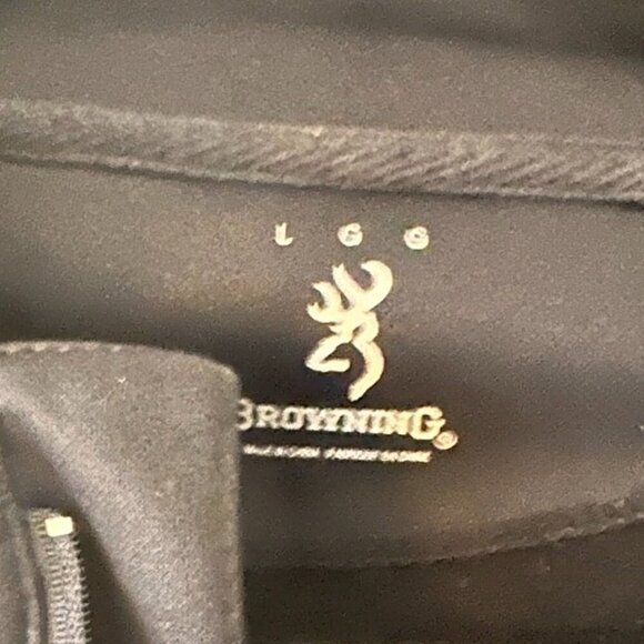 Browning Black & Camo Quarter Zip - Size Large - Picture 3 of 3